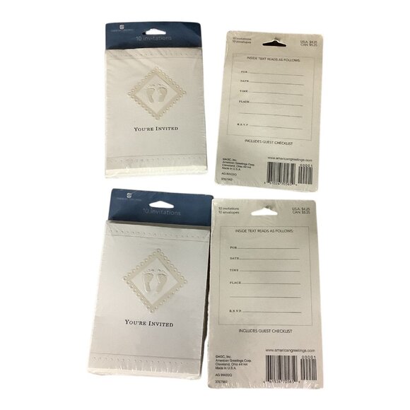 Youre Invited Baby Shower Invitations 4 Pack (10 Each) By American Greetings - Picture 1 of 6